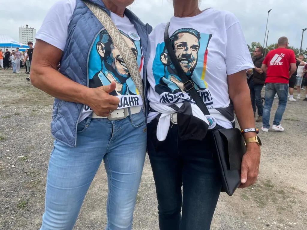 Supporters at an AfD event in Querfurt