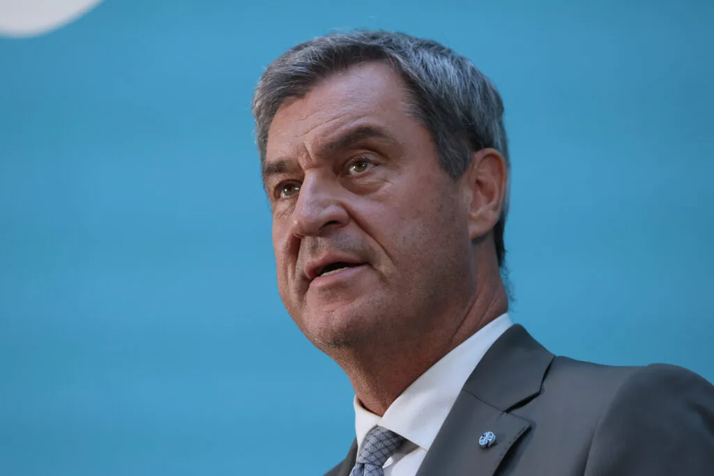 Markus Söder speaking at an event