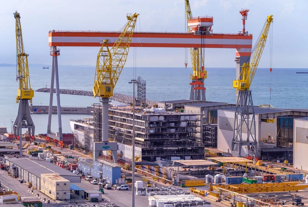 Busy European port serving cruise operations